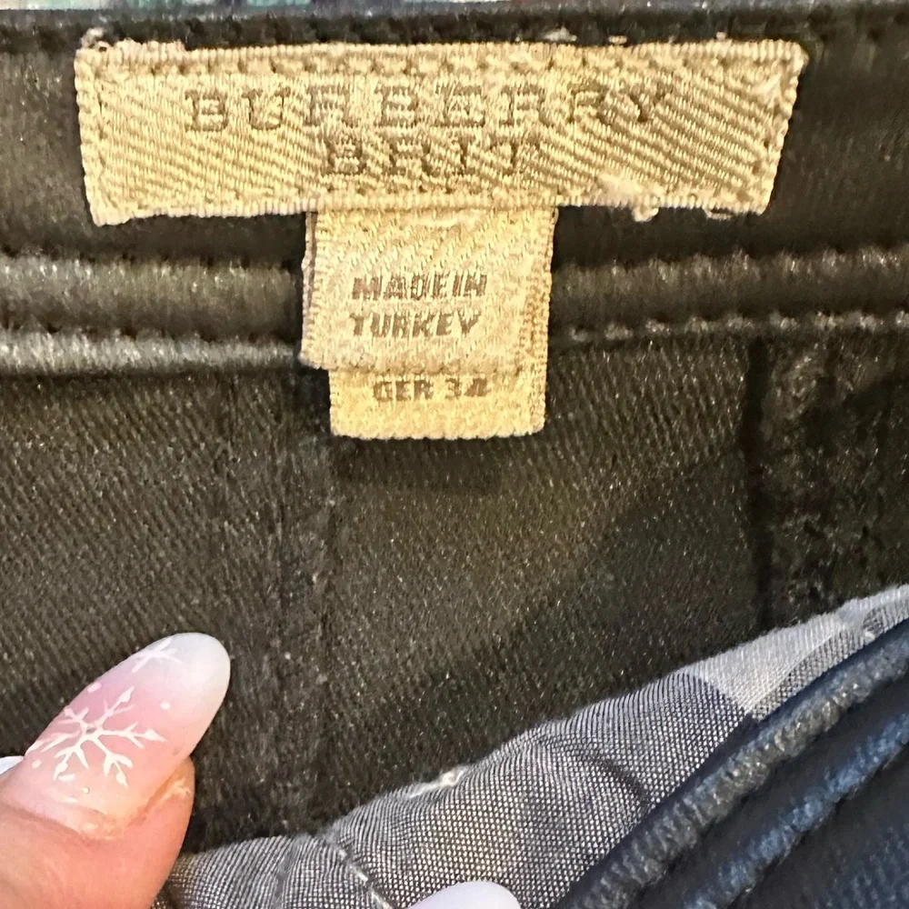 BURBERRY BLACK BIKERCORE Y2K STRETCH NOVA PRINT LINING PENCIL SKIRT SIZE 4